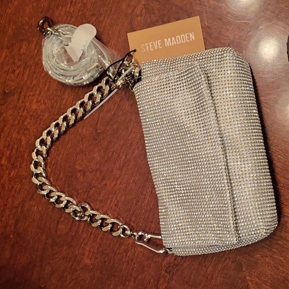 Steve Madden Silver Bkiana bag - Picture 1 of 4